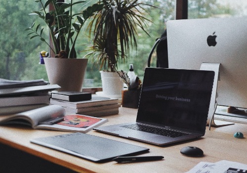 Office computer on a desk, part of a business's IT infrastructure